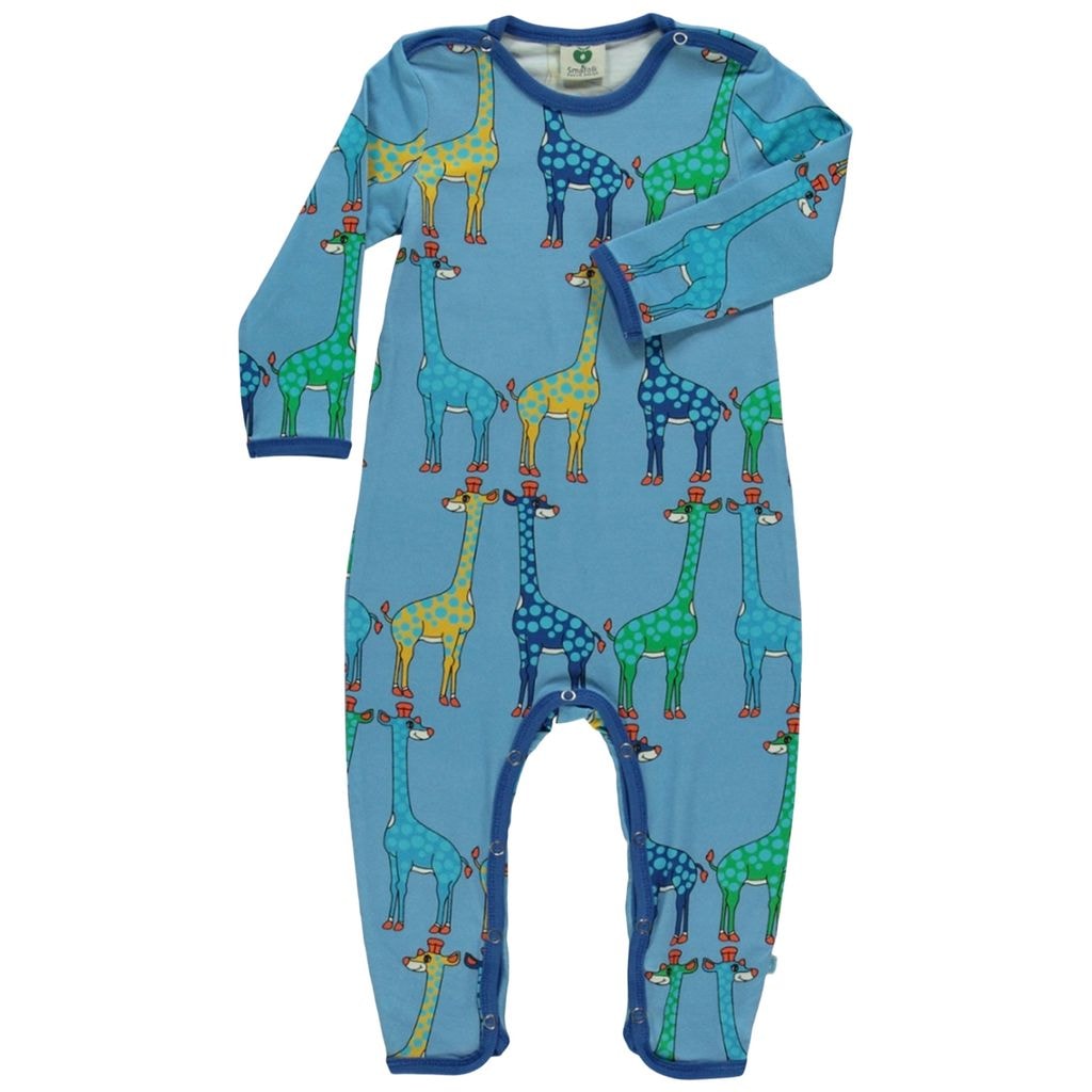 Bodysuit With Giraffes Blue Grotto