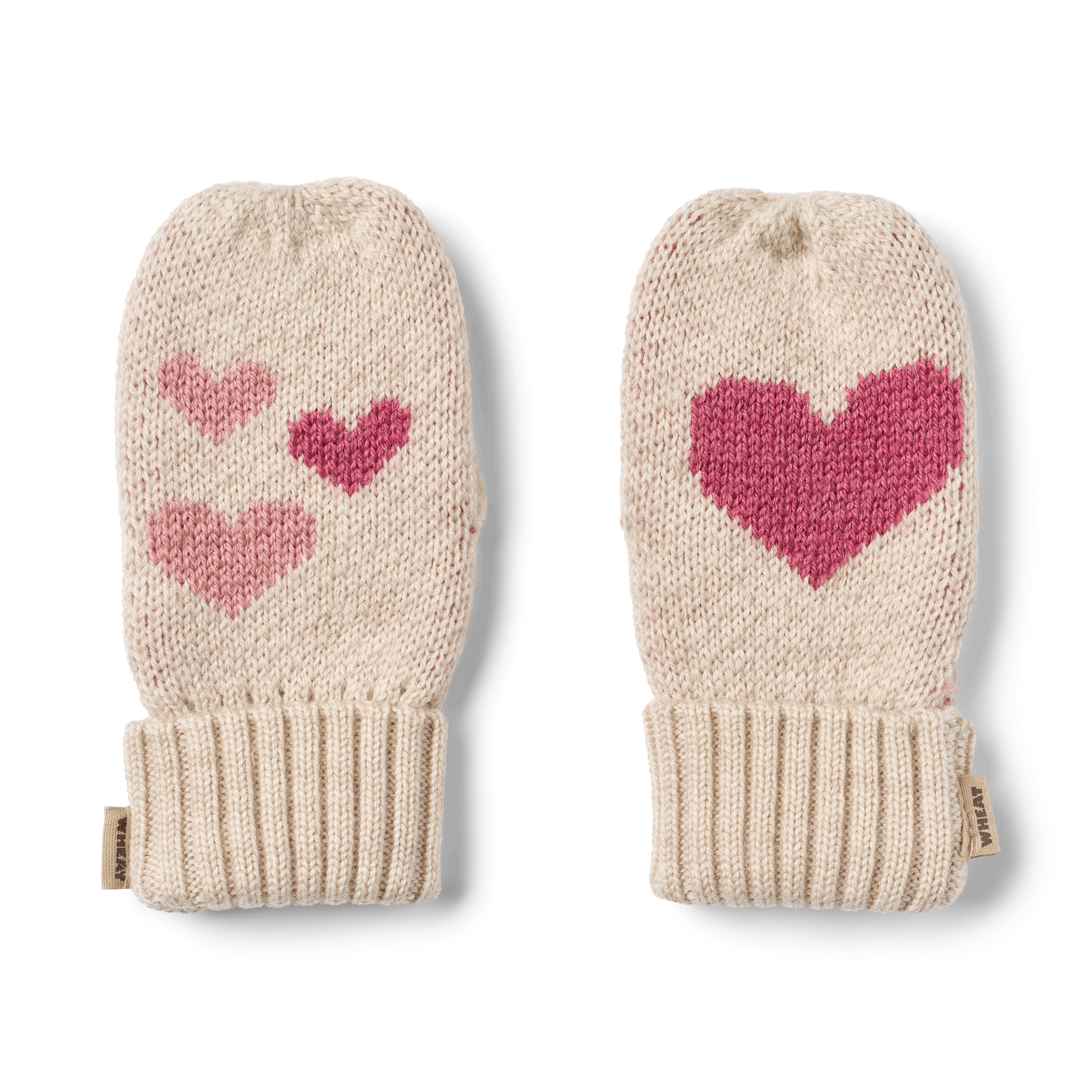 Towsi Jacquard Mittens Offwhite Melange