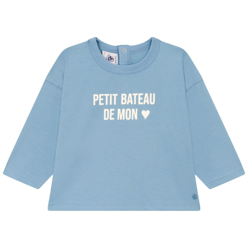 Long Sleeved Graphic T-shirt Blue