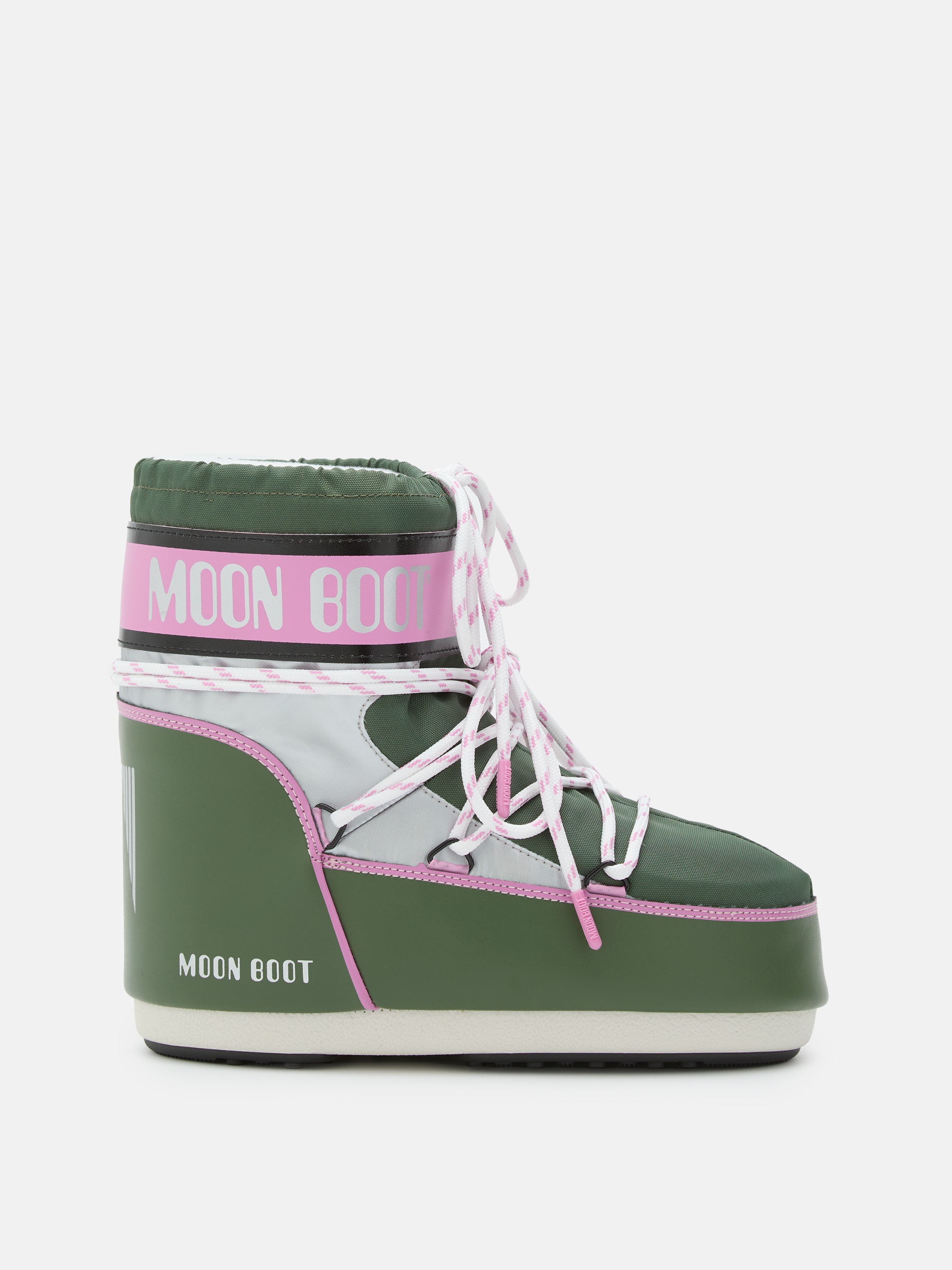 Mb Icon Low Space Racing Snow Boots Forest Green/silver/pink 