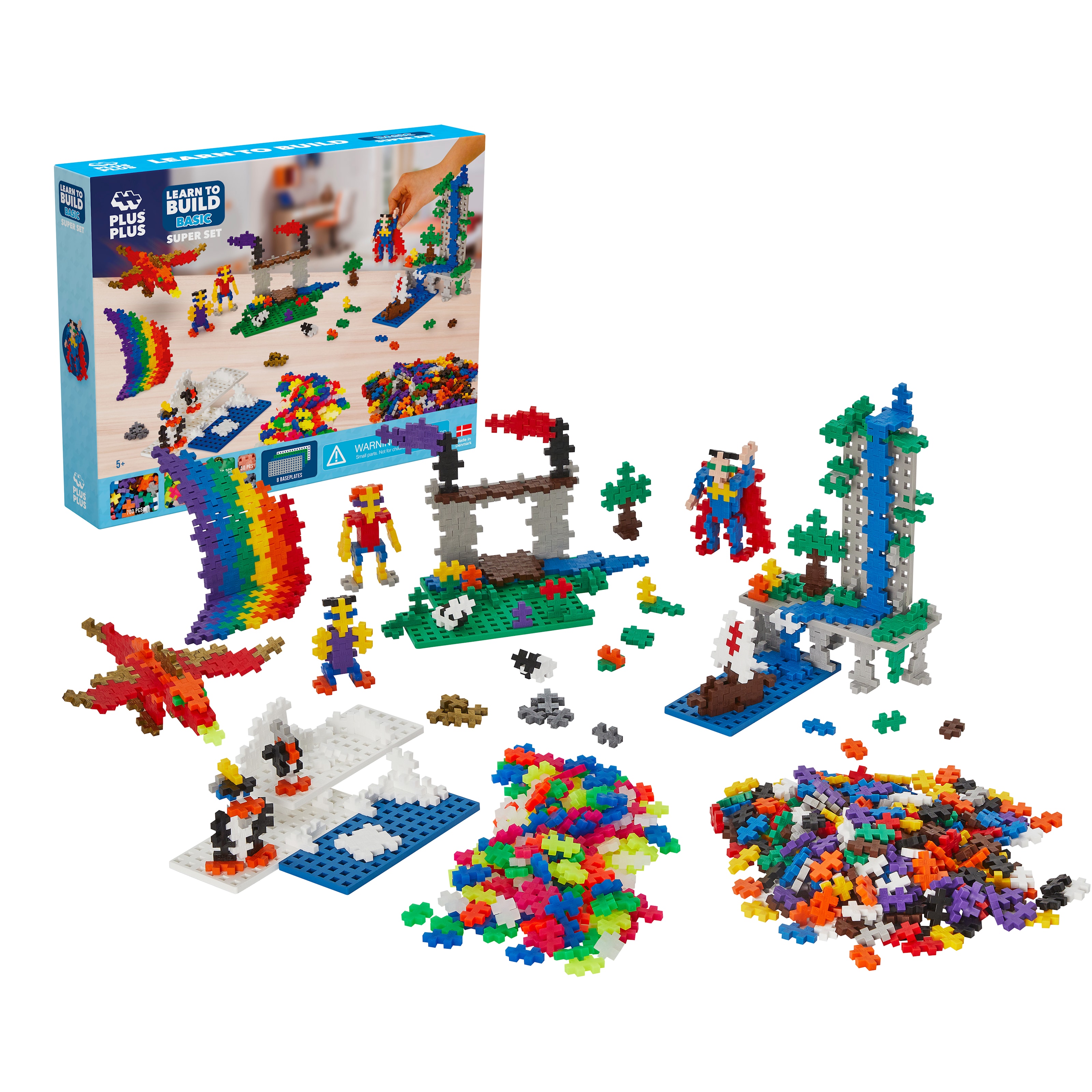 1200-Piece Plus-Plus® Basic Learn To Build Super Sæt