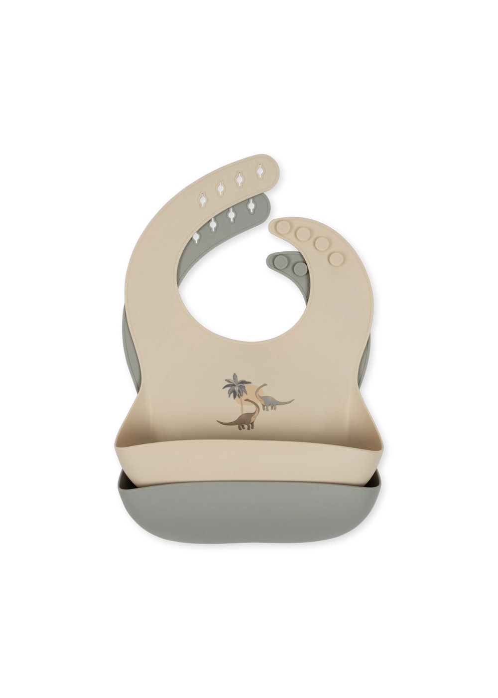 2-pack Silikonhaklapp Dino