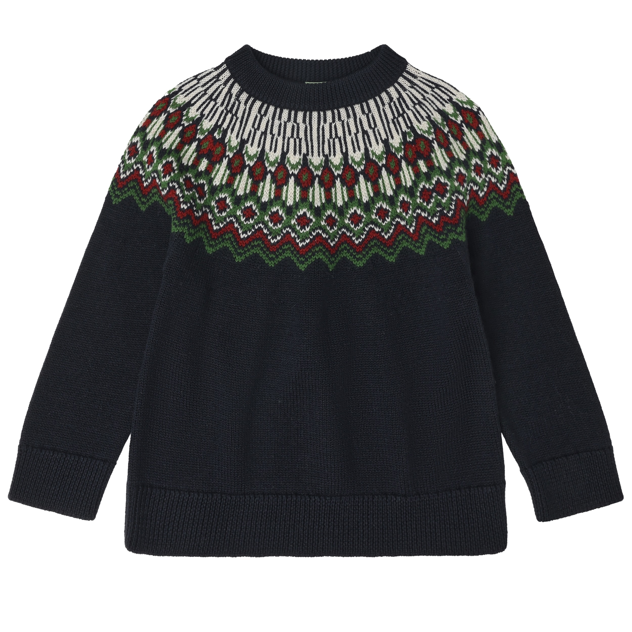 Fair Isle Ulltröja Dark Navy