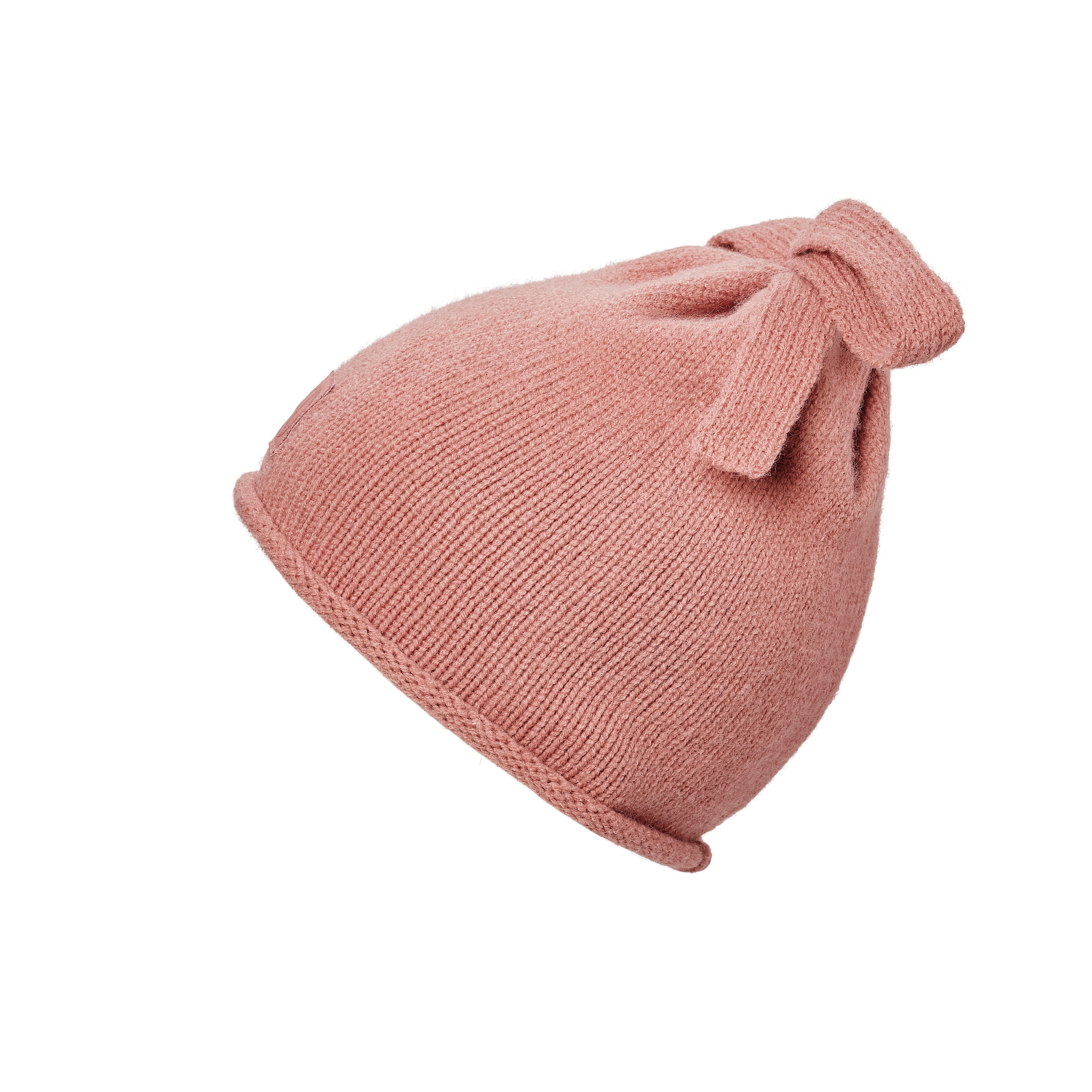 Furry Strikket Lue Rosy Bow