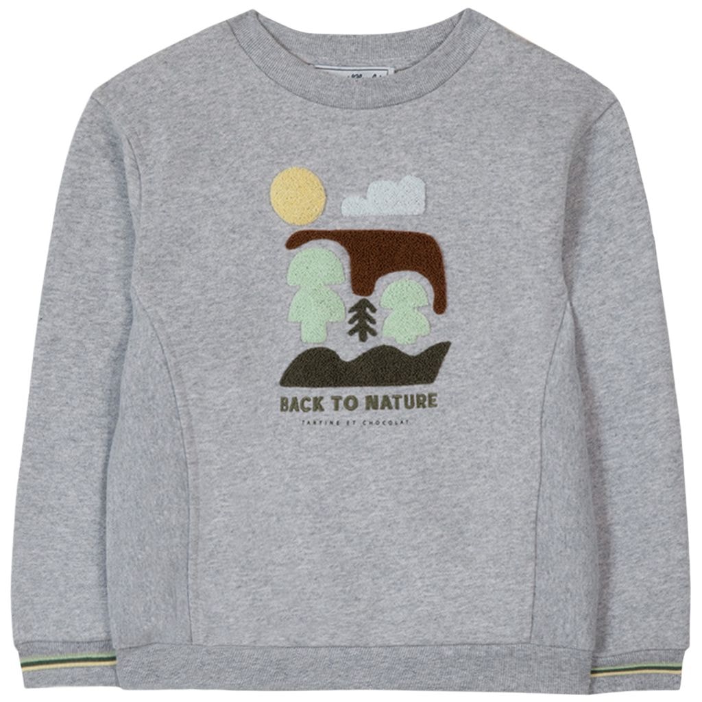 Graphic Sweatshirt Gray Melange