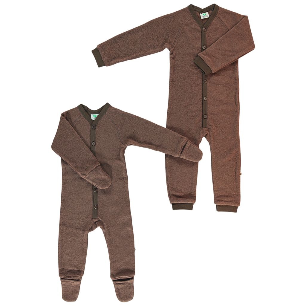 One-piece In Wool Fleece Brown