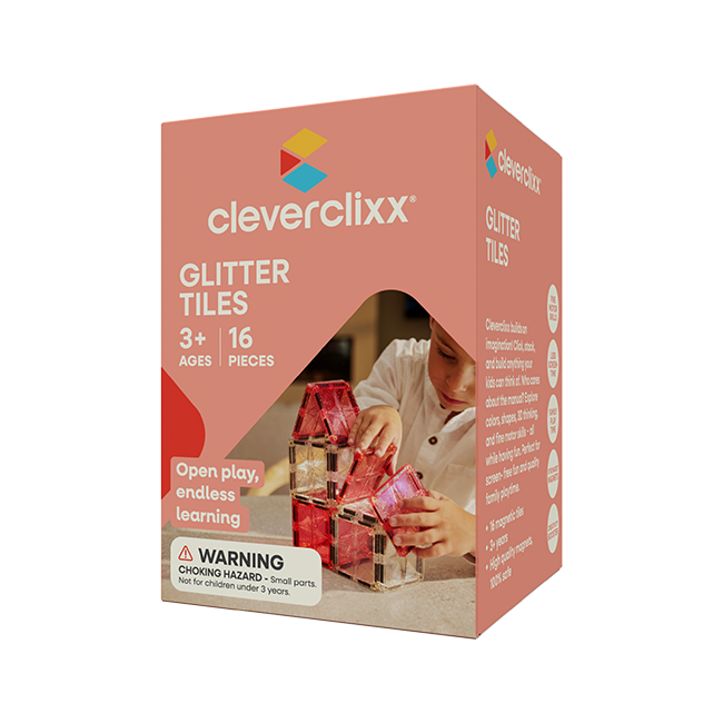 Glitterplattor Förpackning Transparent / Rosa 16 Delar Multicolor