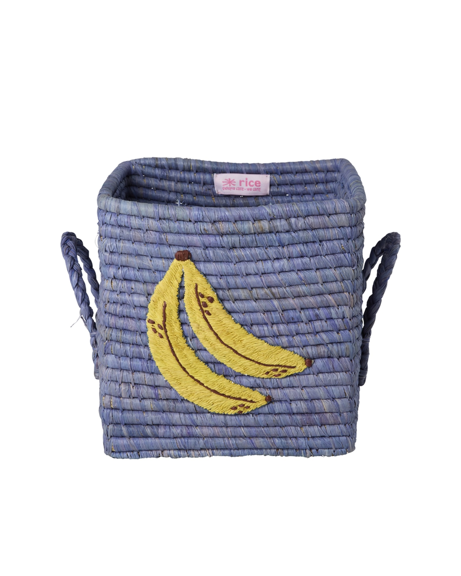 Liten Raffiakorg Med Handtag Blue 