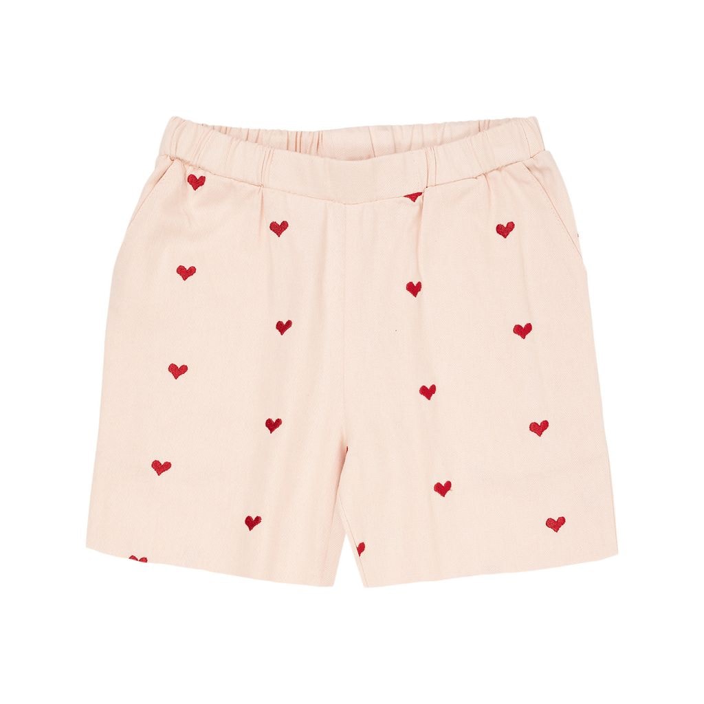 Heart 트윌 반바지 Dusty Rose Berry Hearts