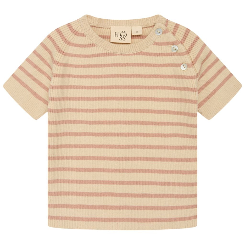 Flye Striped T-Shirt Acorn/Warm Cotton