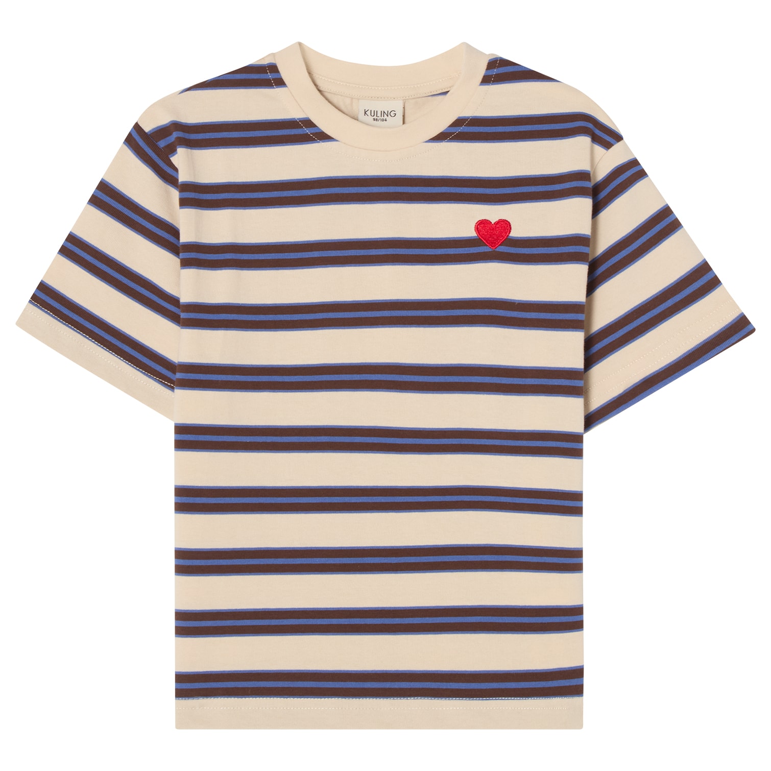 Granada SS T-Shirt Heavy Cotton Brown Stripe