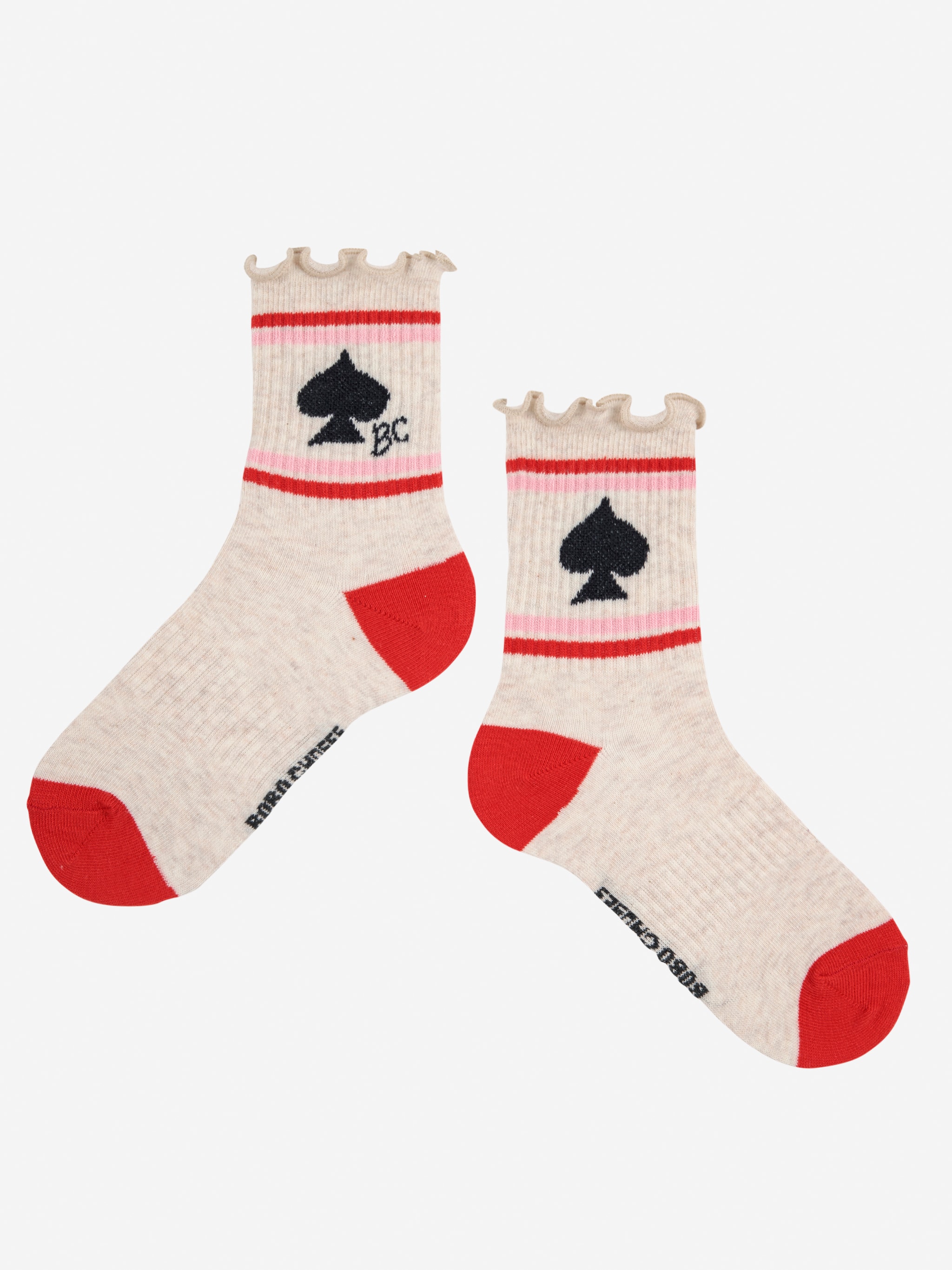 BC Spades Short Socks Offwhite