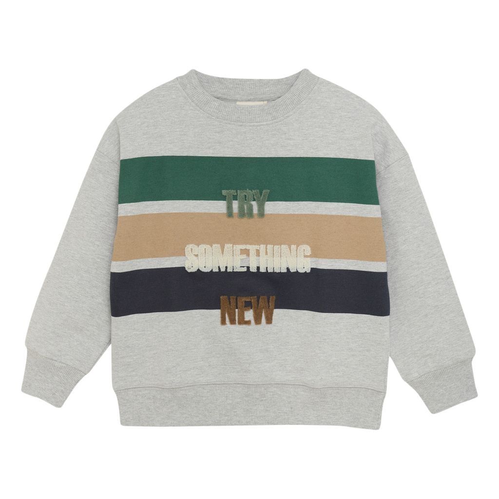 Randig Sweatshirt Grey Melange