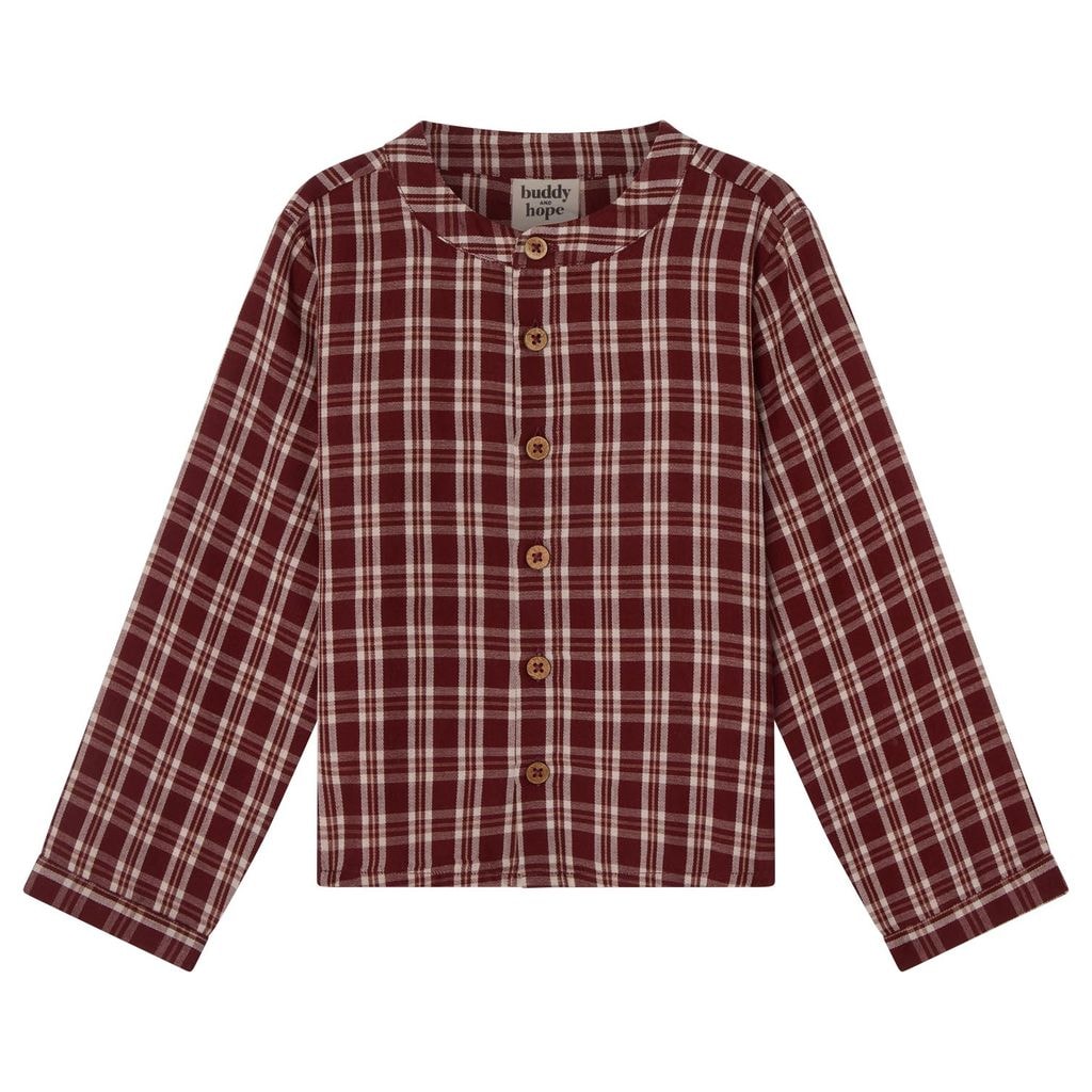 August Checkered Shirt in Christmas Red
