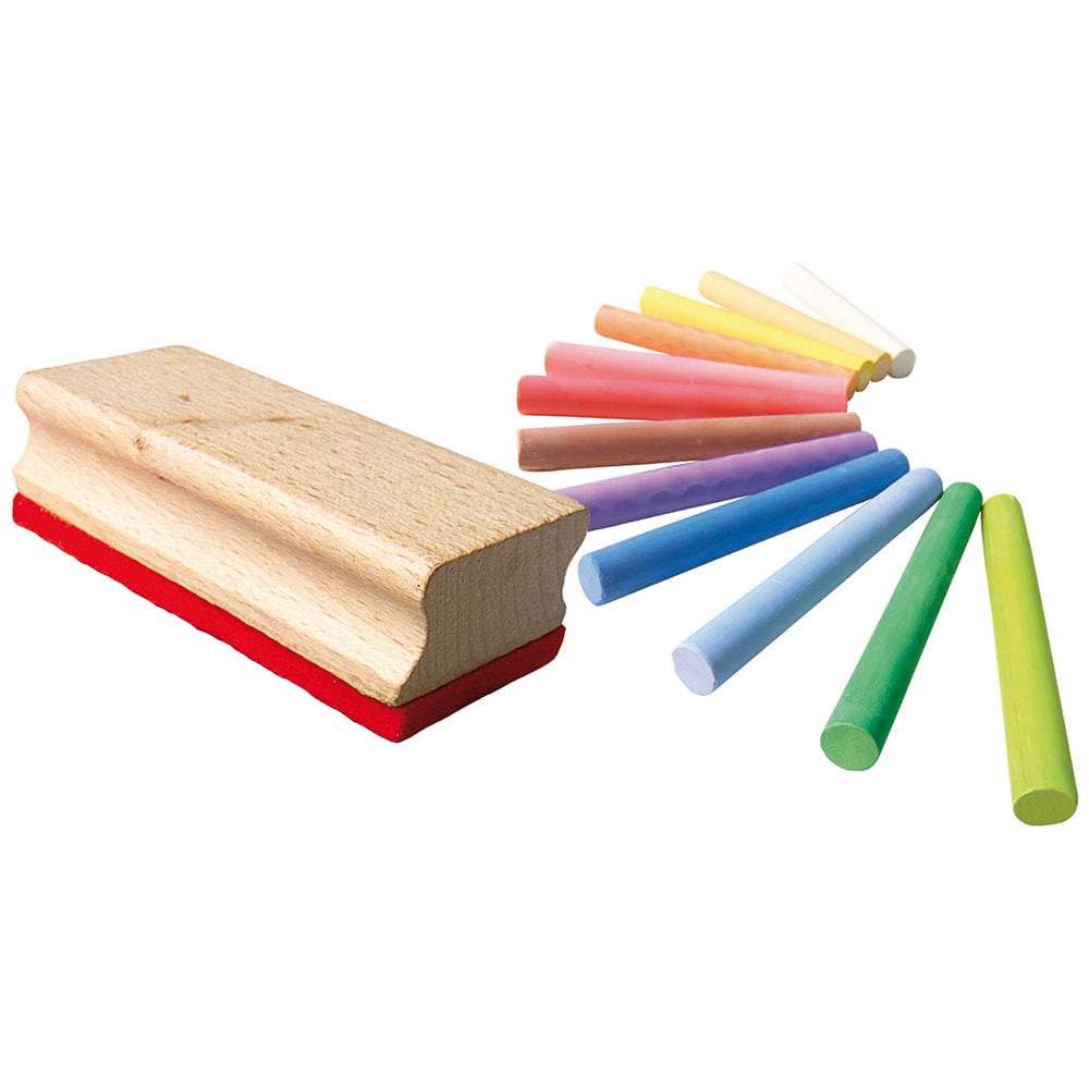 Farget Kritt Set -sett Med Tavlevisker