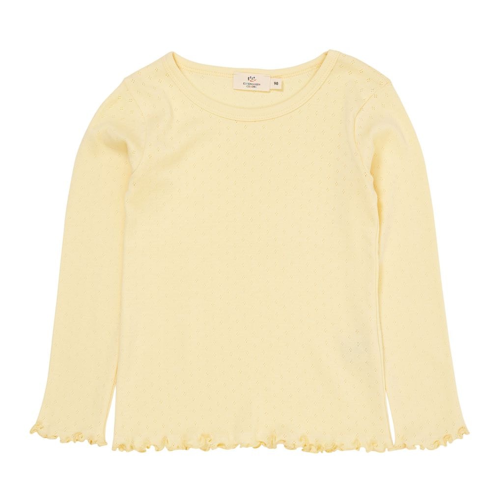 Summer 긴팔 포인텔 티셔츠 Light Yellow