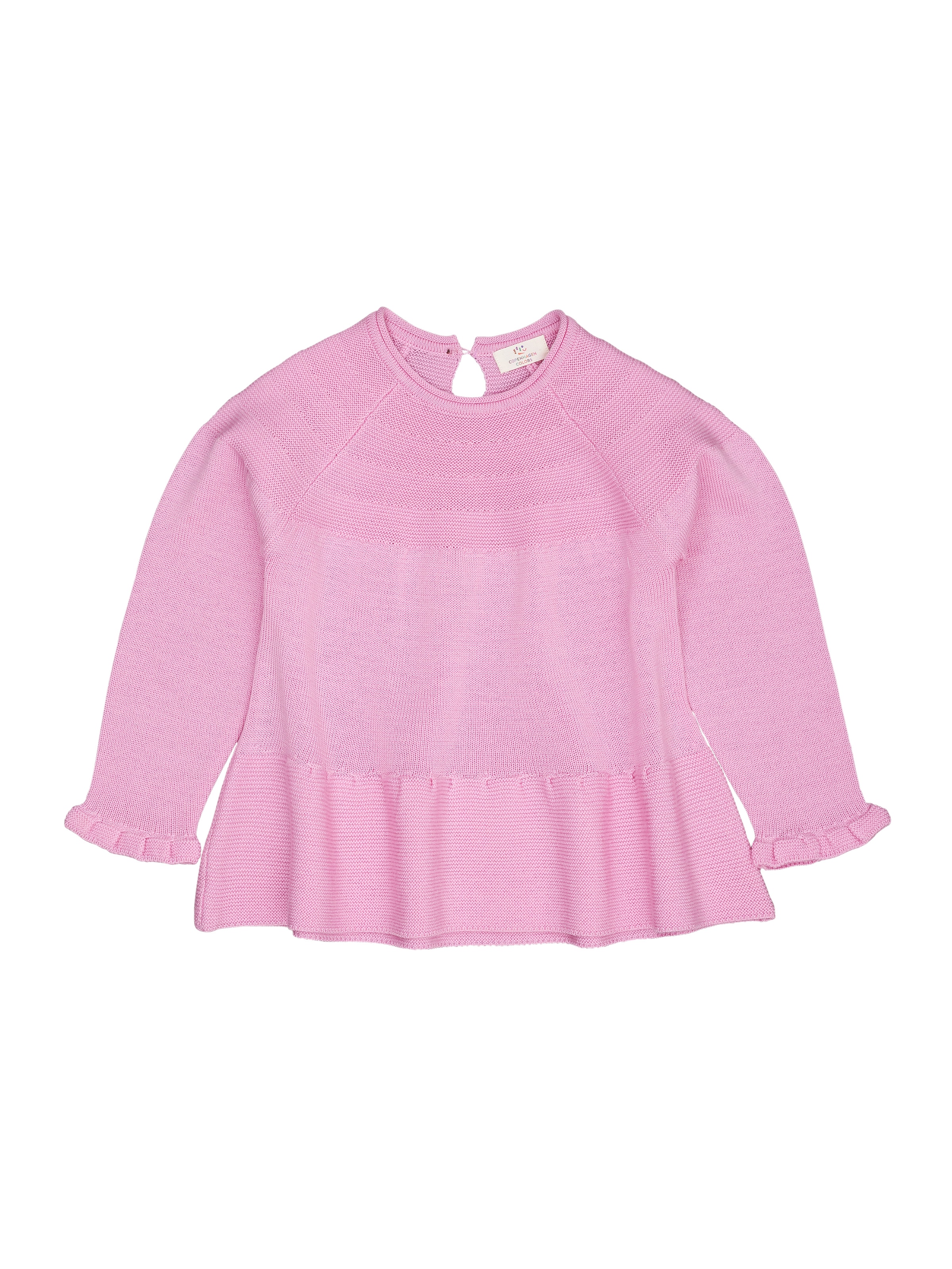 Merino Knit Frill Blouse Syringa