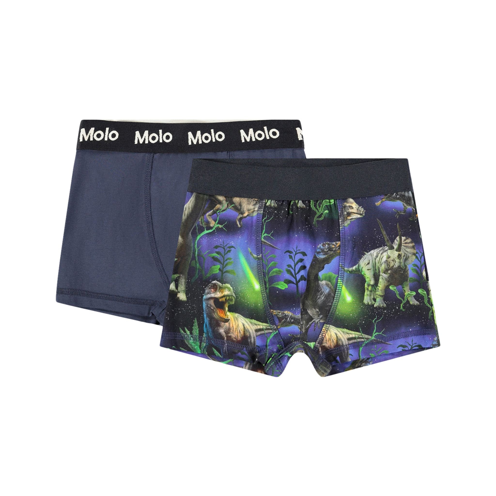 GOTS Justin 2-pack Bokserit Shortsit Dino Galaxy