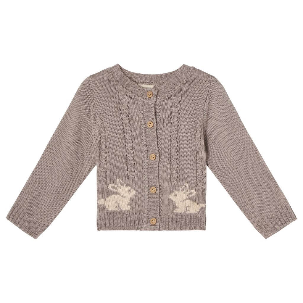 Fanny Wool Cardigan Bunny Taupe
