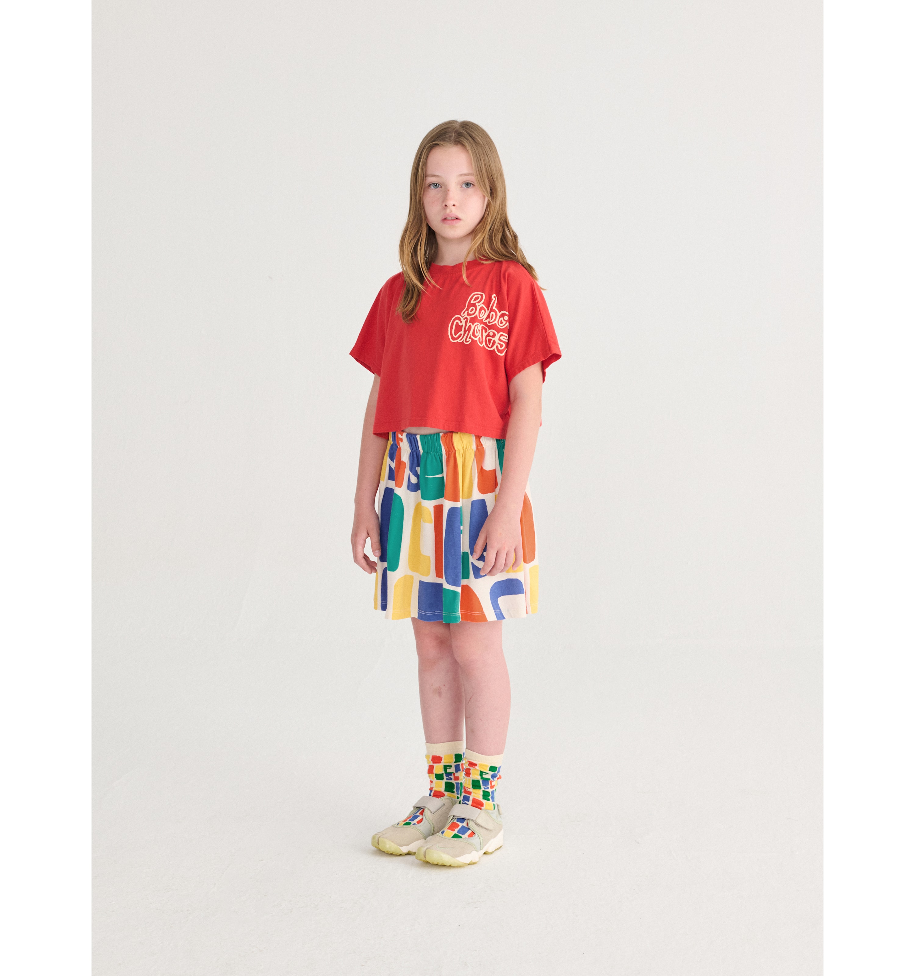 Bobo Choses By Hand クロップドTシャツ Red | ベビーショップ
