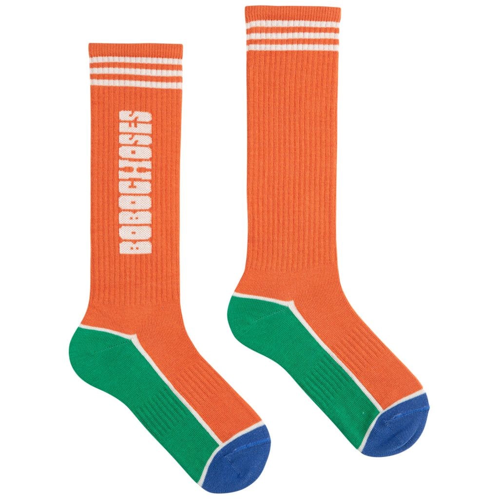 Bobo Choses Color Block Long Socks Orange