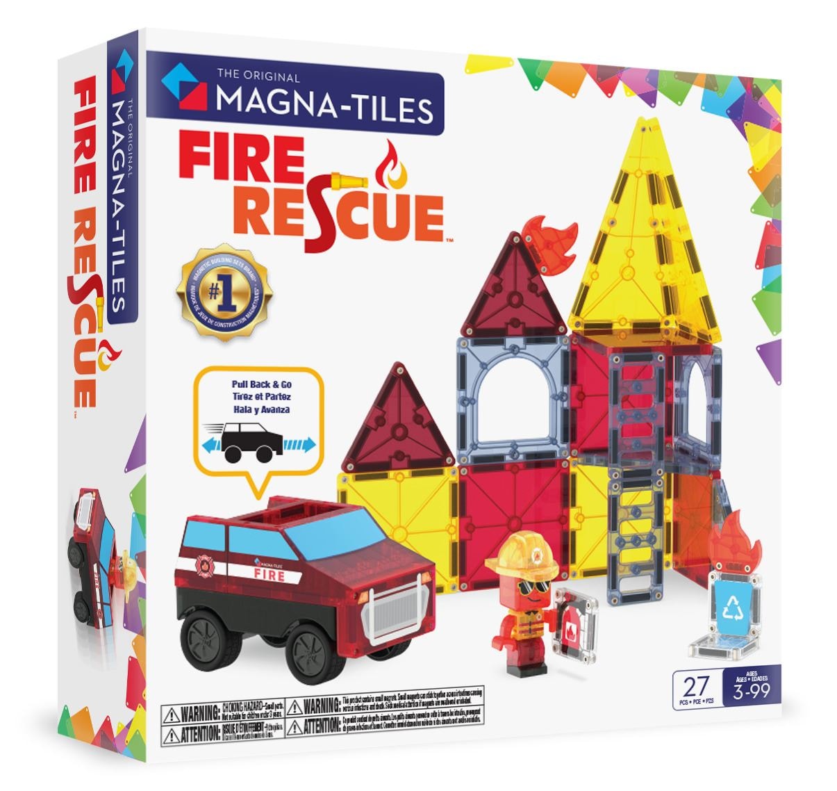 MAGNA-TILES Feuer- Und Rettungswache 27 Stück Multi 