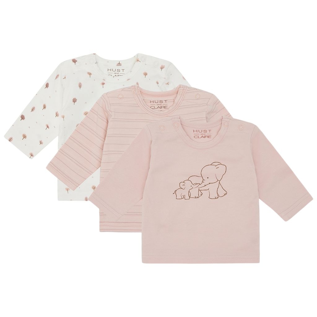 Amar 3-pack Pitkähihainen T-paita Peach Dust