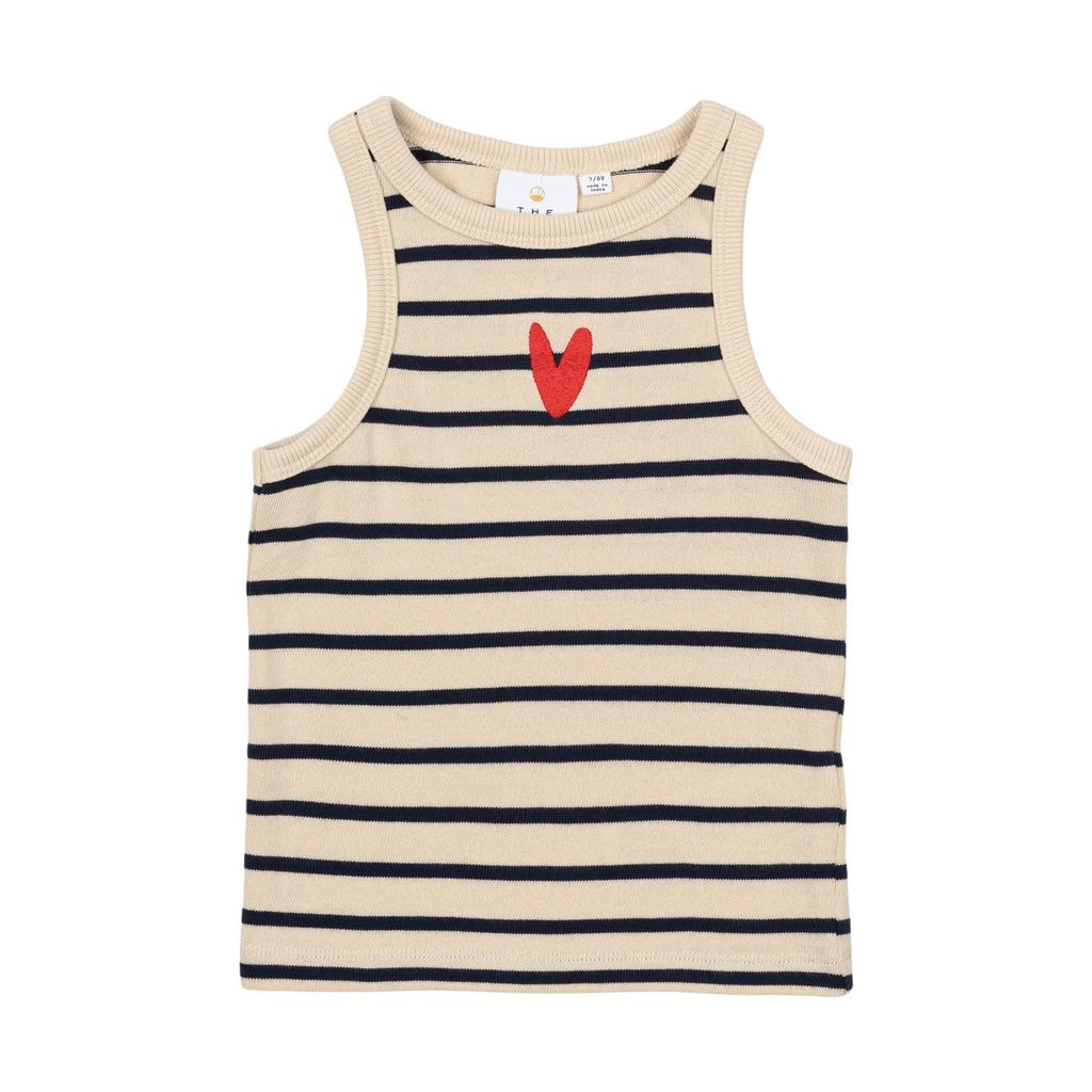 GOTS Nil Short Top Mood Indigo Striped
