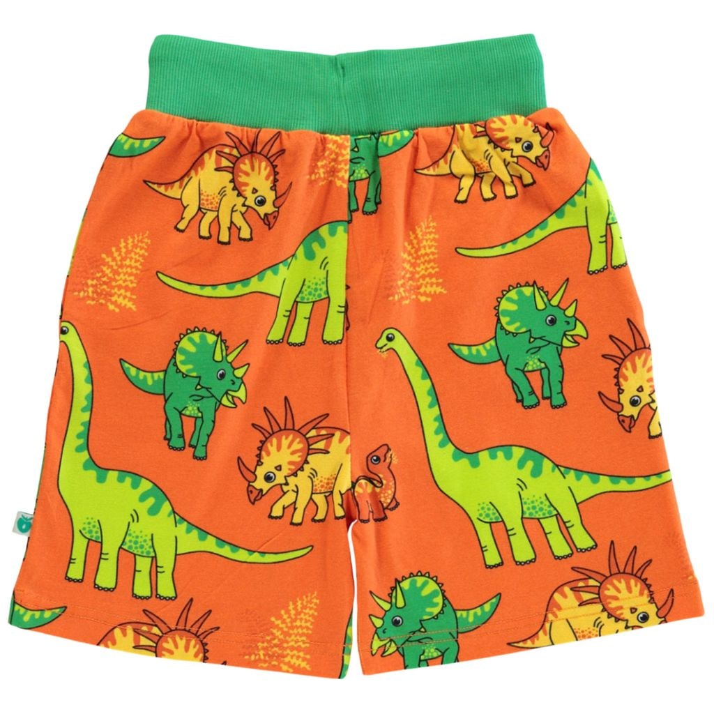 Mönstrad Mjukisshorts Med Dinosaurier Orange
