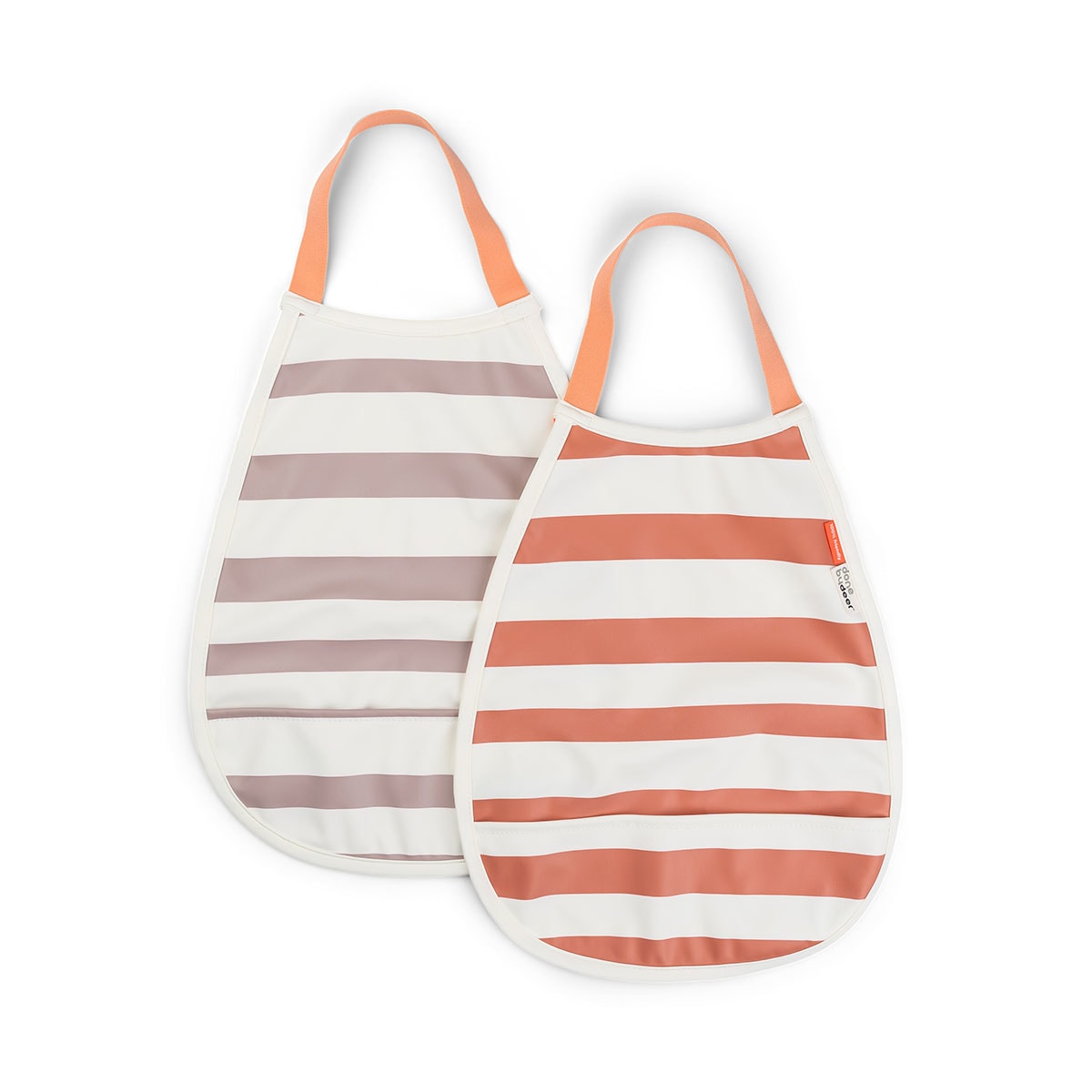 Pull-Over Bib 2-Pack Papaya/powder 