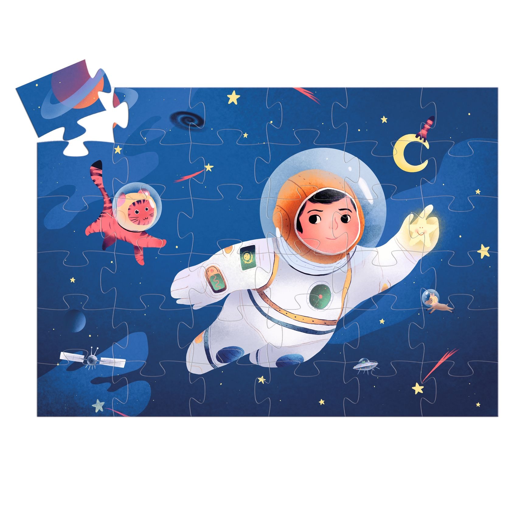 Space-themed Puzzle- 36 Pieces Blue 