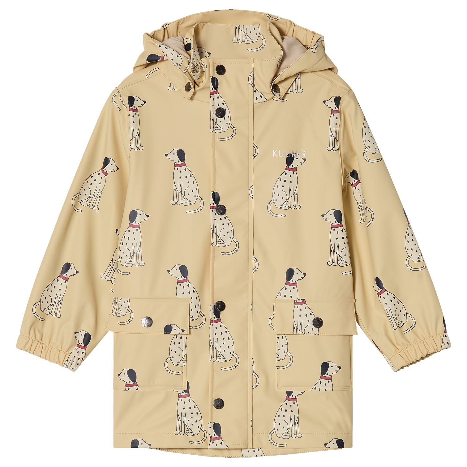 Orust Rain Jacket Pale Yellow Dalmatian