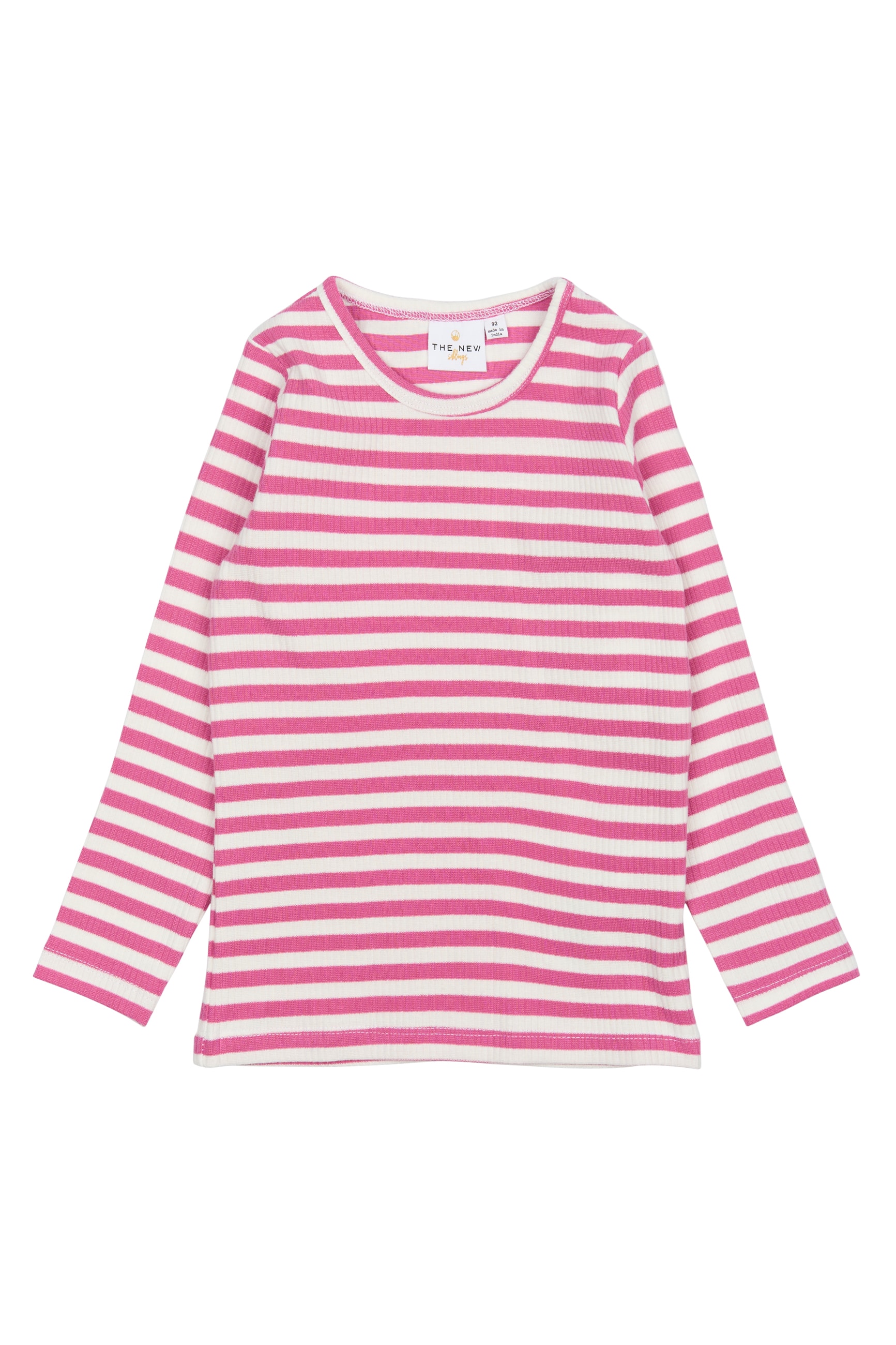 TNSTFro L_S Rib Tee Ibis Rose Striped