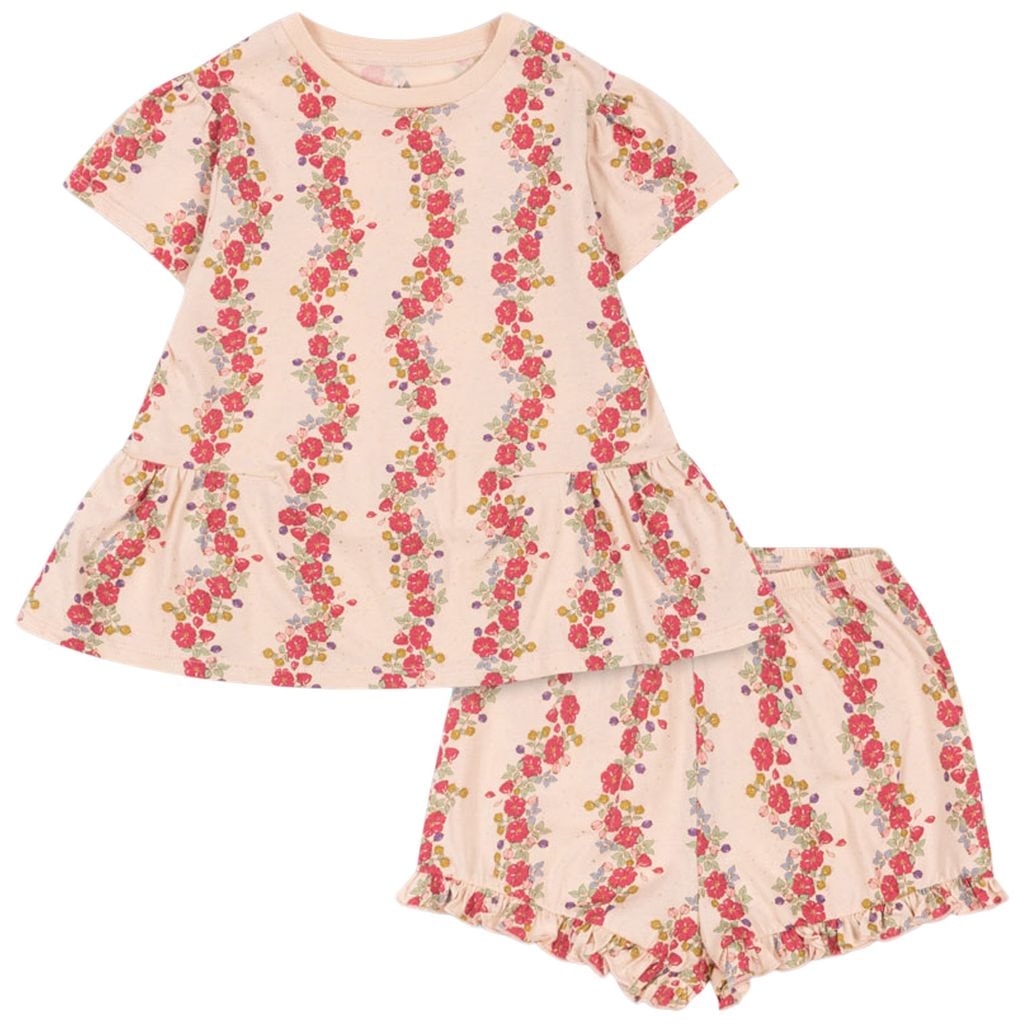 GOTS Famo Frill Set Floria Pink
