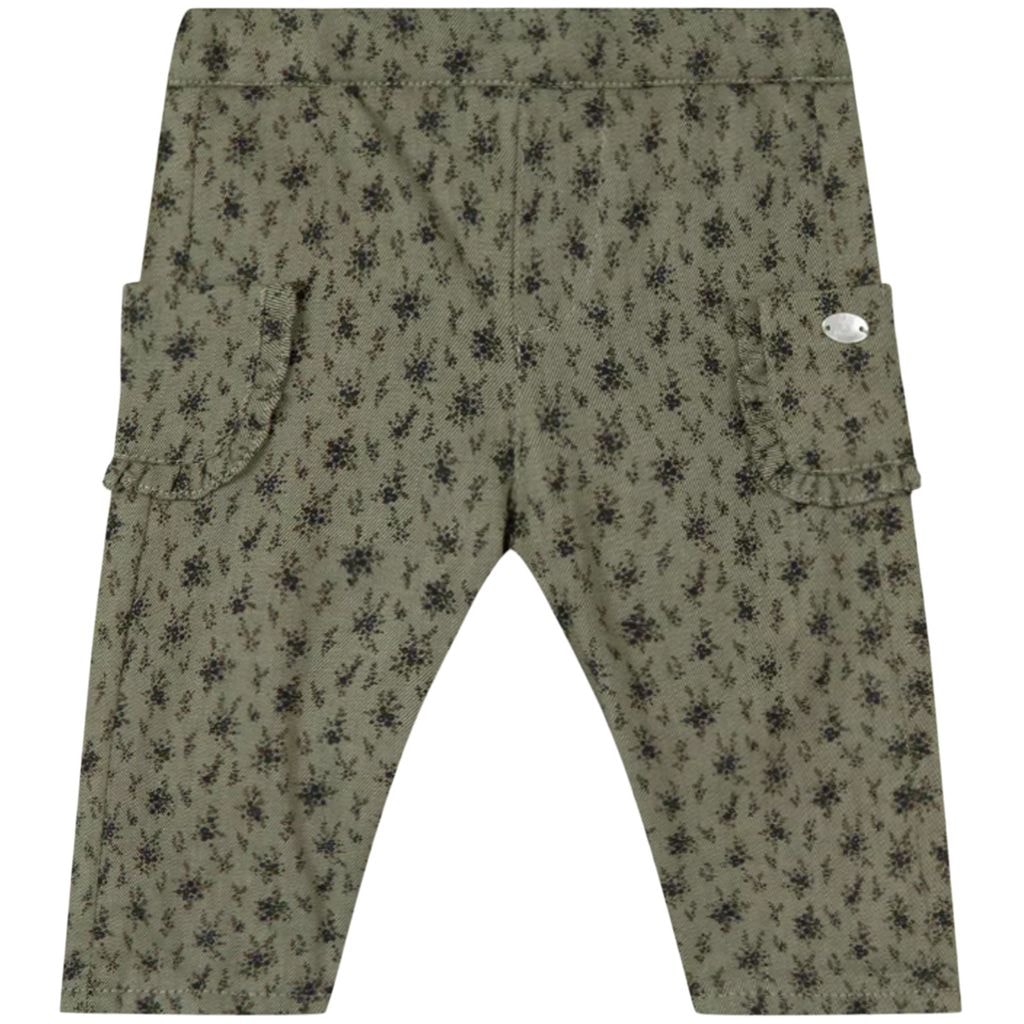Blommiga Babybyxor Khaki