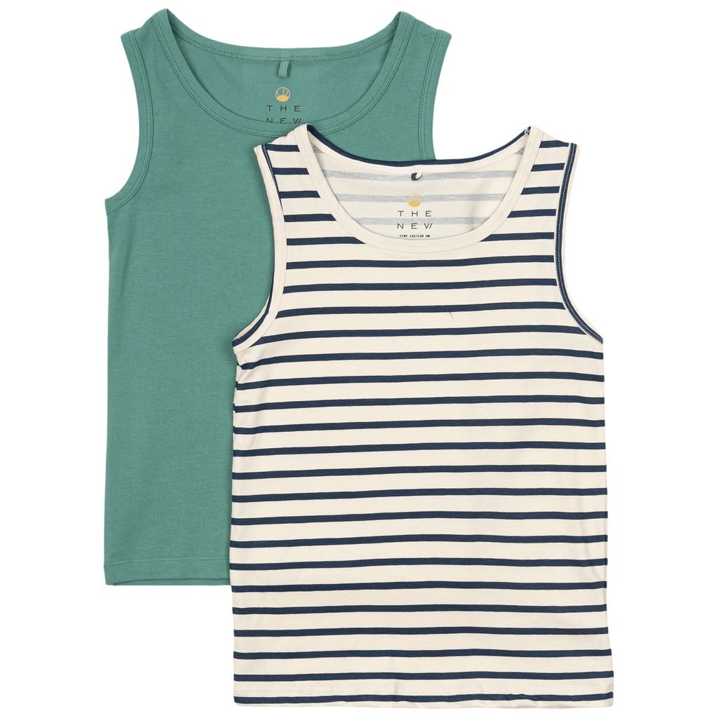 GOTS Tank Top 2-Pack Bottle Green