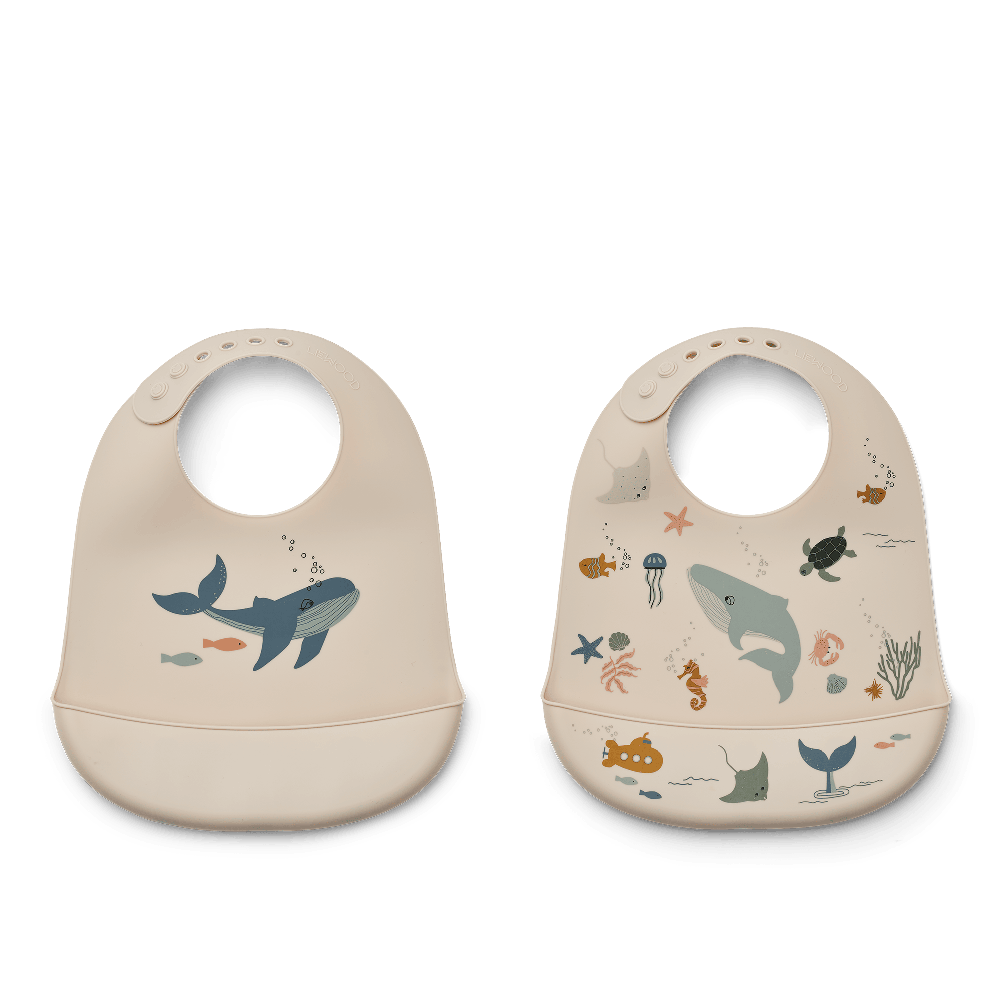 Tilda Painettu Ruokalappu 2-pack Sea Creature / Sandy