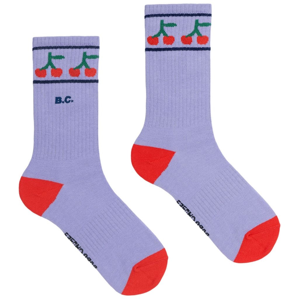 Bobo Cherry Long Socks Lavender