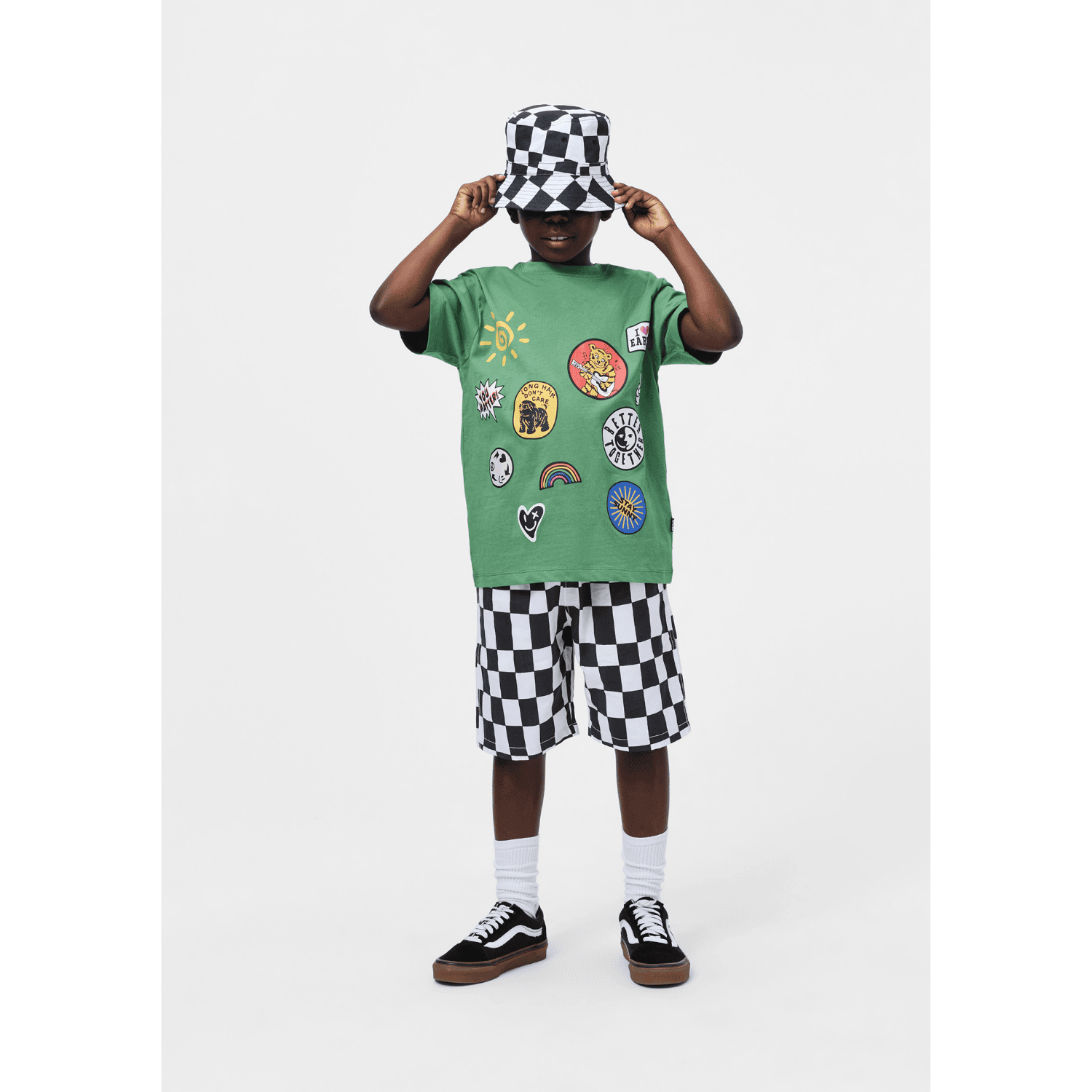 GOTS Arrow Shorts Angled Checks