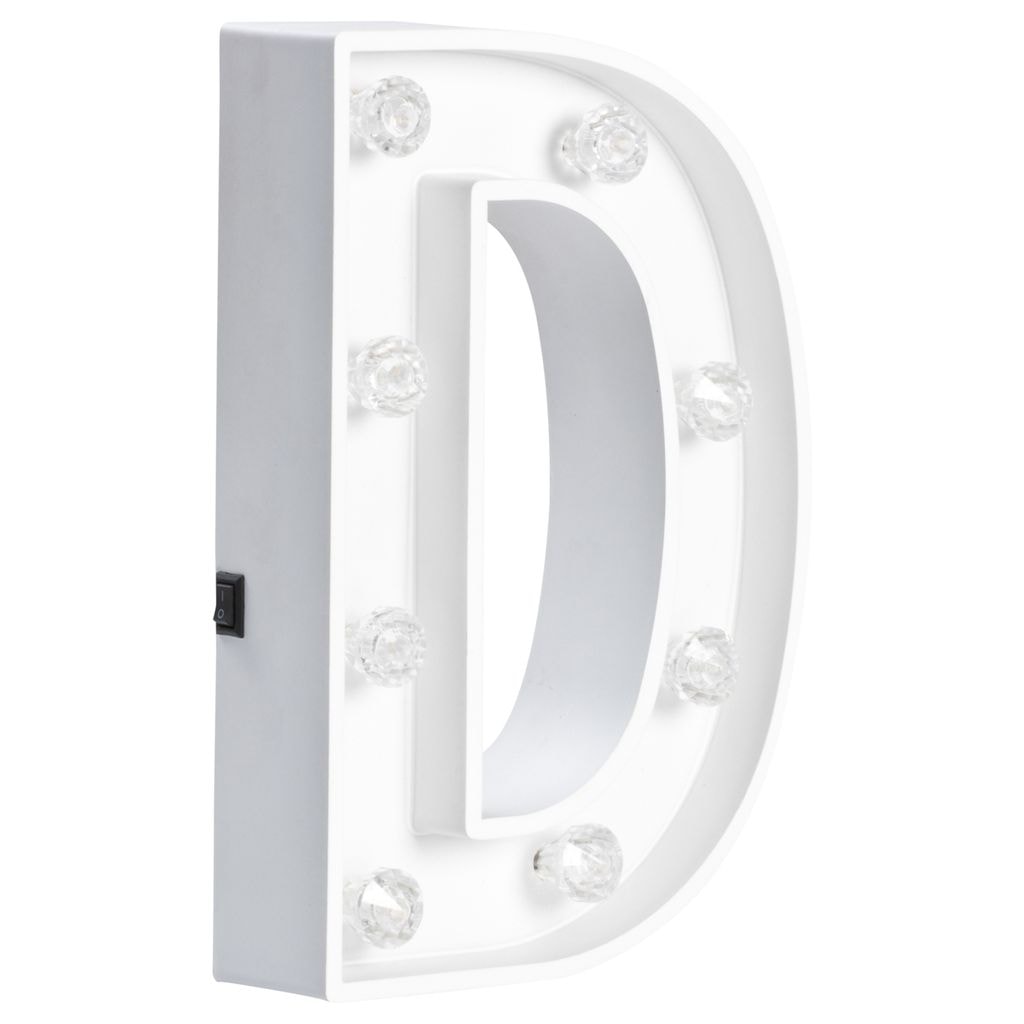Letter Light D White