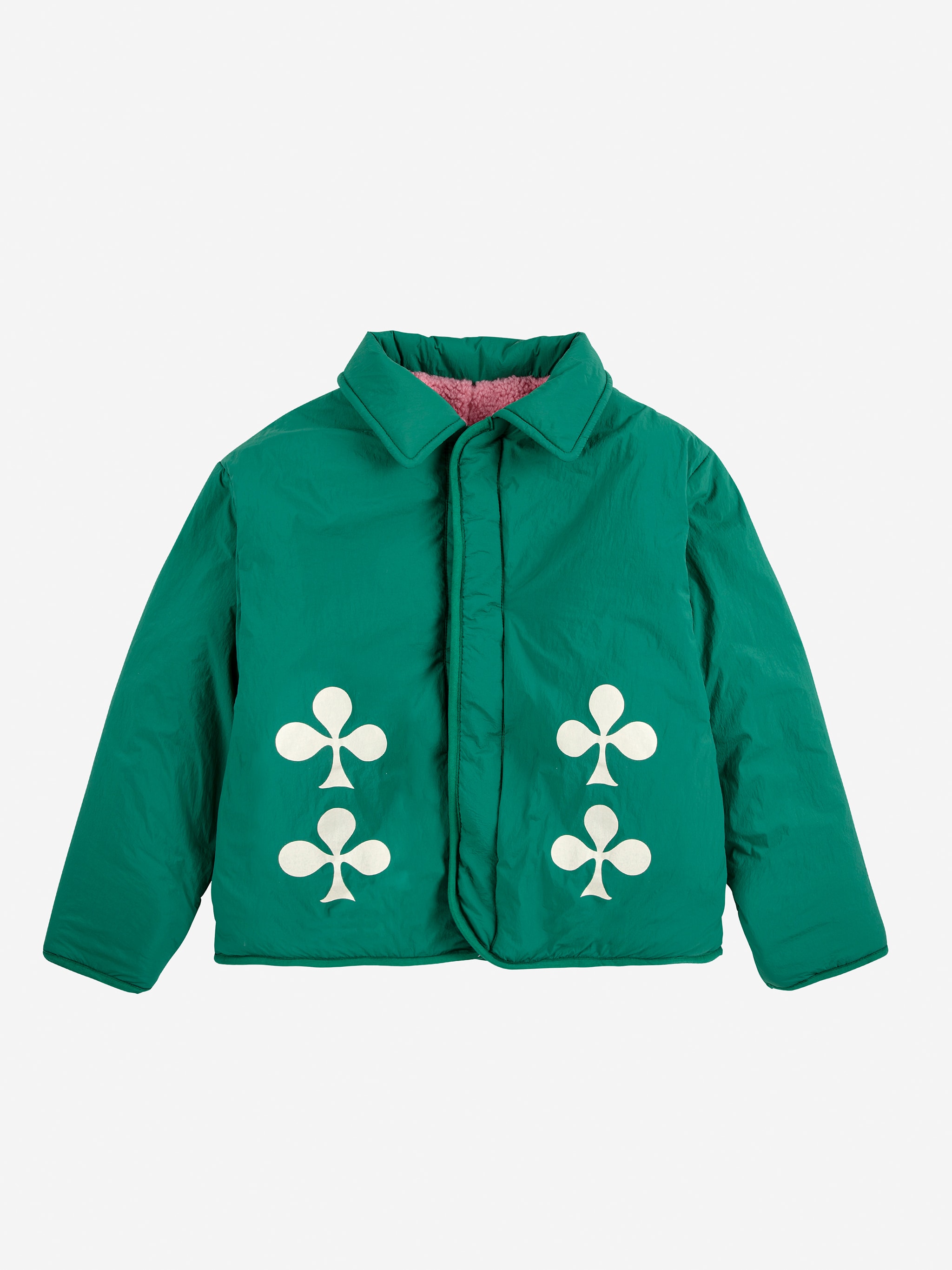 Clover Vändbar Jacka I Fårskinn Green