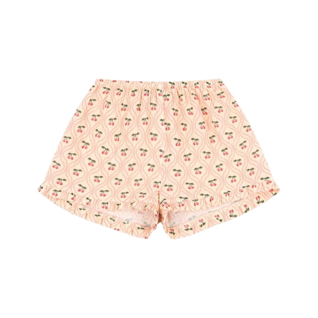 GOTS Coco Shorts Cherry Pink Motif