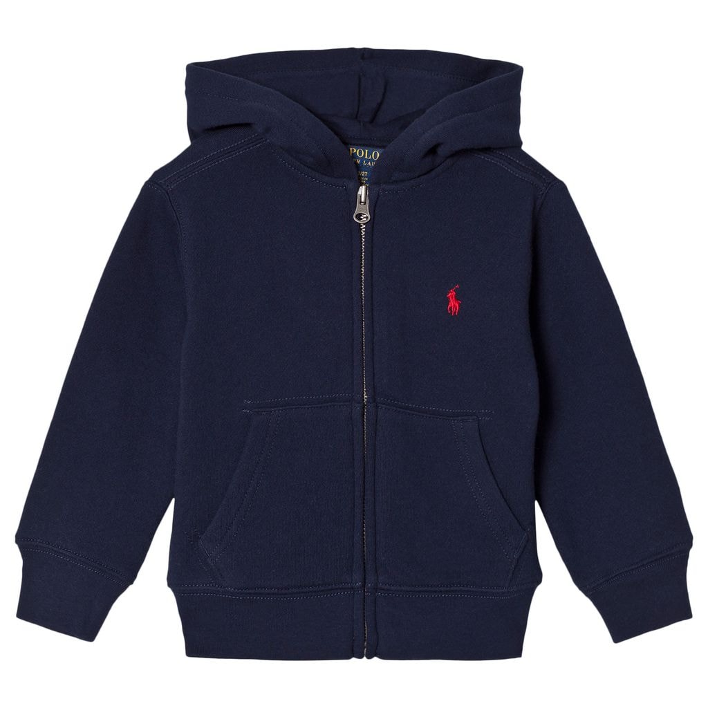 Cotton Fleece Zip Hoodie Cruise Navy