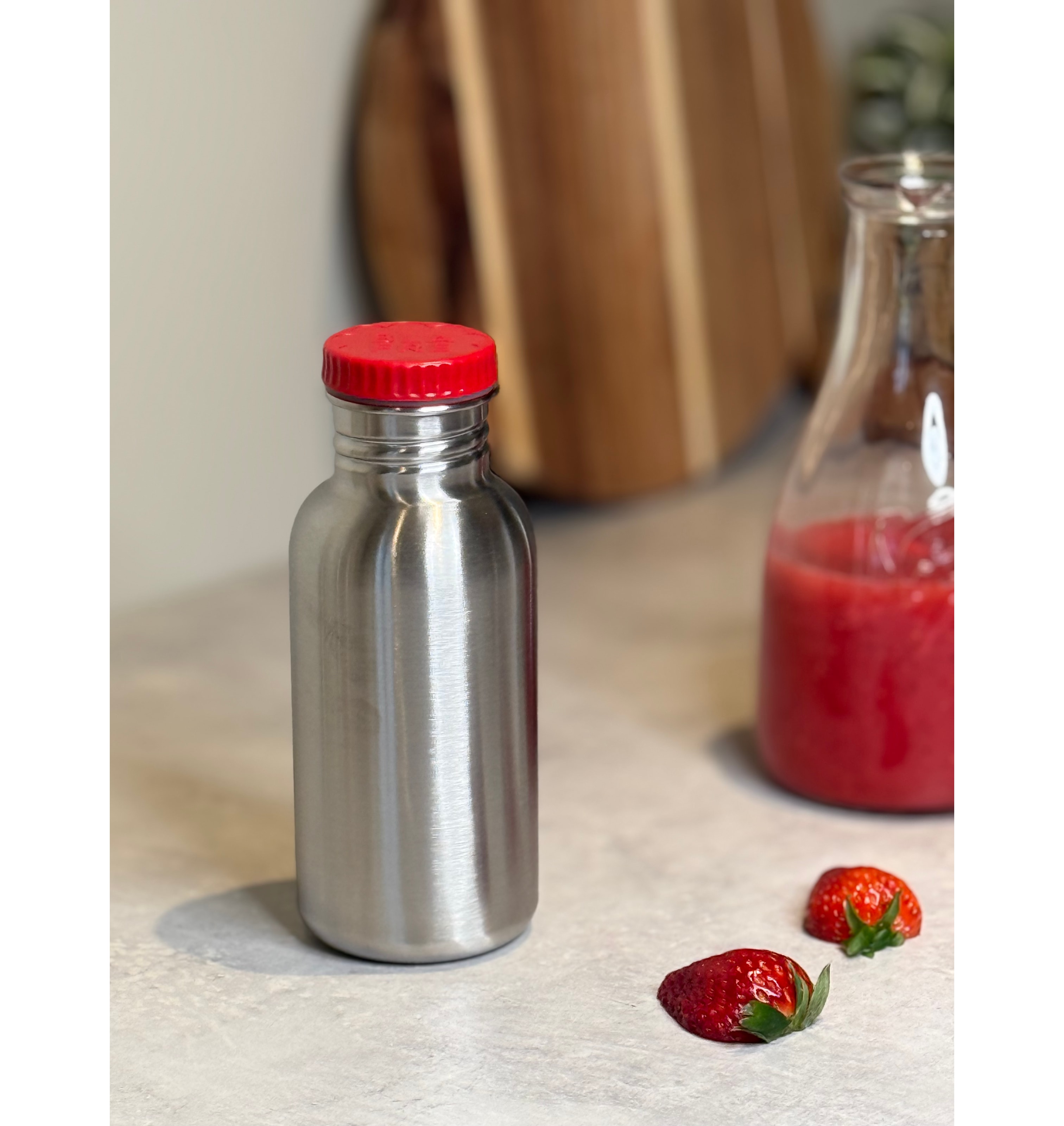 Vattenflaska I Rostfritt Stål 500 Ml Red