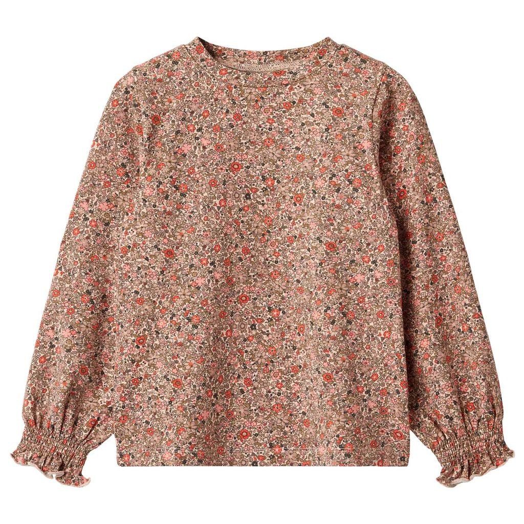 T-paita L/S Norma Rose Kukka niitty