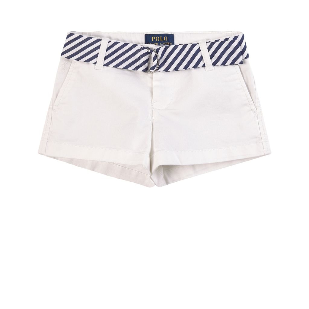 Belted Shorts White