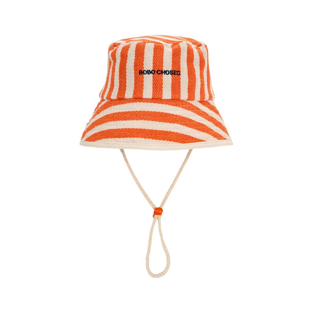 Bobo Choses Striped Bucket Hat Orange