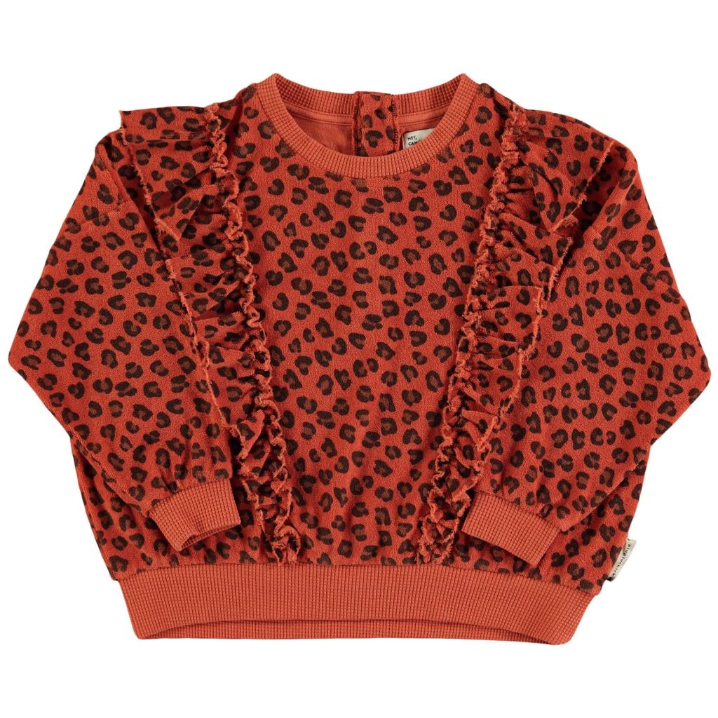 Leopard Print Sweatshirt Terracotta
