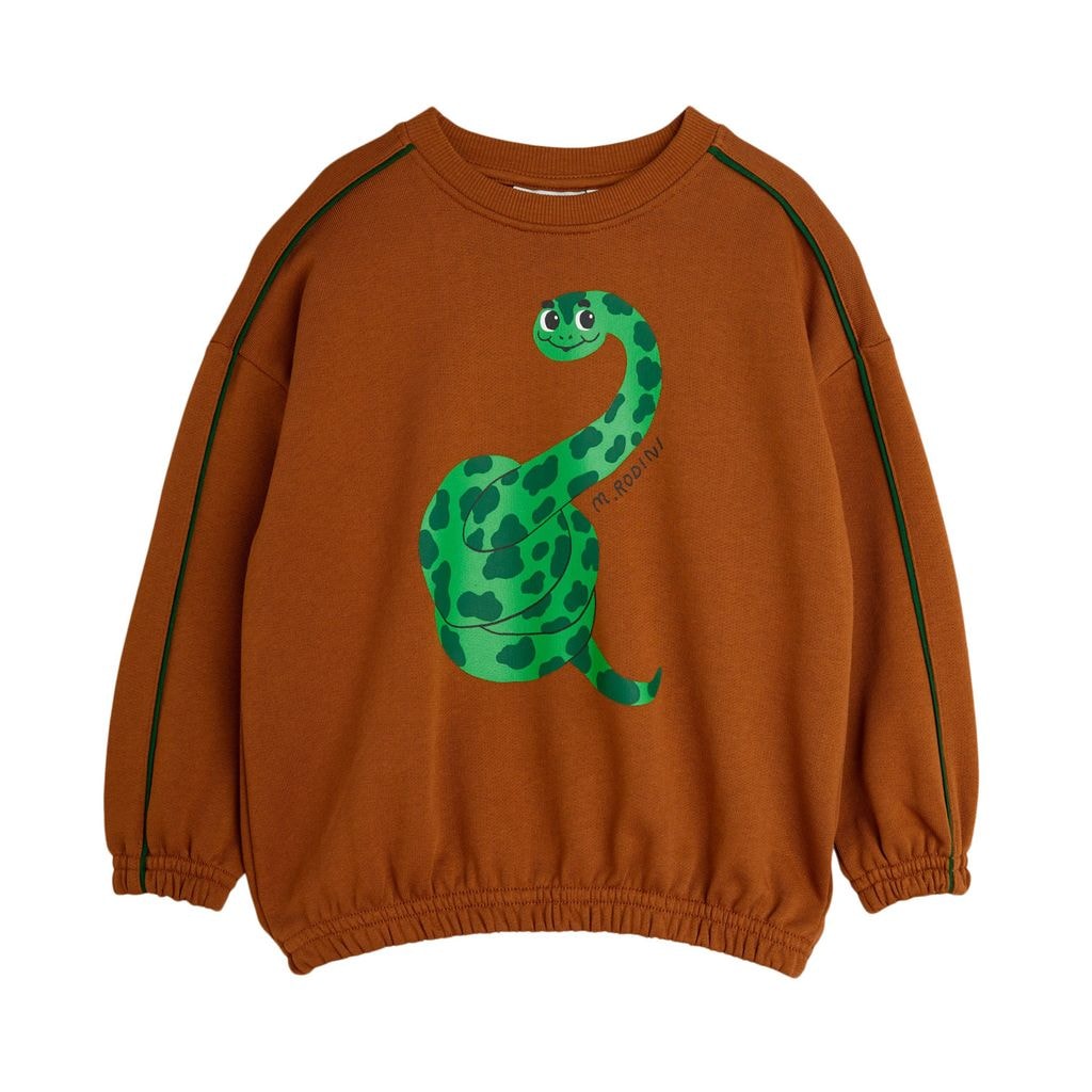 Snake Pattern Sweatshirt Brown