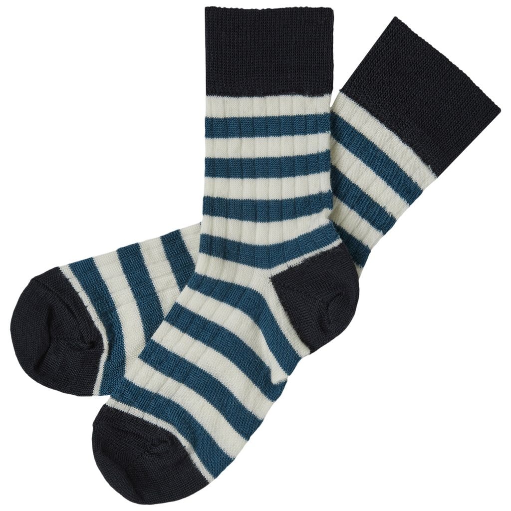 2팩 클래식 스트라이프 양말 Pond Blue/Dark Navy